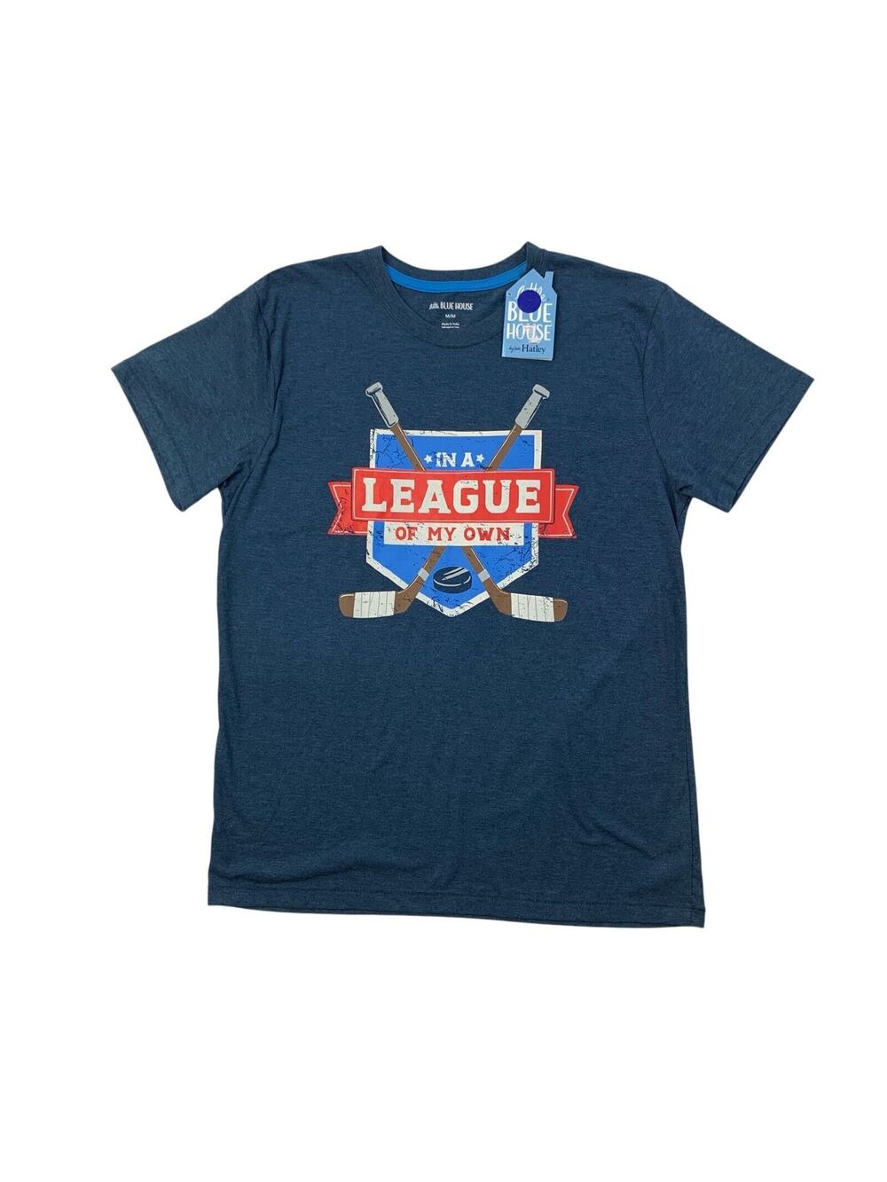 Little Blue House T Shirt Mens M Metal Hockey League Of My Own Funny Gag‎ Gift